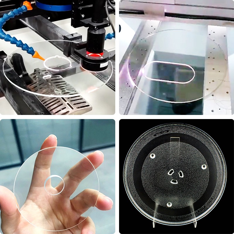 廚具玻璃鍋蓋激光鉆孔設(shè)備，單頭雙頭可定制